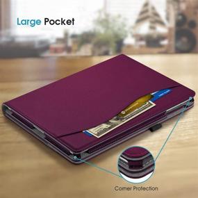 img 1 attached to 📱 Fintie 360 Degree Rotating iPad 2/3/4 Case with Corner Protection, Multi-Angle Stand Cover and Pocket, Auto Sleep Wake, Purple