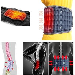 img 3 attached to 🔥 Portable Cordless Heating Decompression Back Belt with Rechargeable Battery for Lower Back Pain Relief, Lumbar Traction Device with Heating Pad - One Size Fits 29-49 Waist