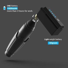 img 3 attached to HAWINK Tattoo Kit: Wireless Rotary Tattoo Pen Gun with Power Supply & 20 Cartridge Tattoo Grips - EM136P199RCAG20-1