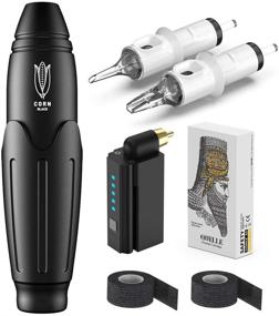 img 4 attached to HAWINK Tattoo Kit: Wireless Rotary Tattoo Pen Gun with Power Supply & 20 Cartridge Tattoo Grips - EM136P199RCAG20-1