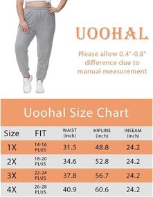 img 1 attached to 👖 Uoohal Women's Cotton Plus Size Sweatpants: Comfy Joggers for Running, Working Out, and Lounging with Pockets