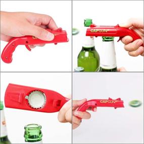 img 2 attached to Creative Bottle Opener Launcher with Cap Gun Opener and Bonus Corkscrew Wine Opener – Perfect for Home Bar, Party, and Drinking Game