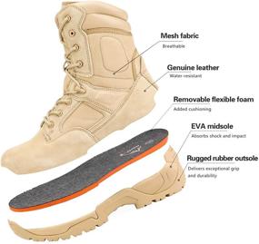 img 1 attached to Rugged NORTIV Military Tactical Motorcycle Response Men's Shoes: Ideal Work & Safety Footwear