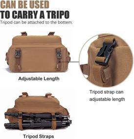 img 1 attached to 📸 Cwatcun Camera Case Canvas Shoulder Bag: Shockproof Messenger Bag for Canon Sony Nikon DSLR/SLR, With Detachable Insert Case & Tripod Holder - Brown