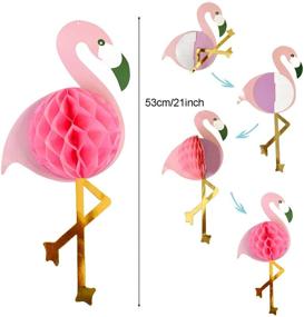 img 1 attached to 🌴 Vibrant Tropical Flamingo Party Kit: Fun Flamingo Decorations, Pom Poms, Flowers, Pineapple Banner, Fans, and Tassels for Hawaiian Summer Beach Luau Party