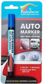 img 4 attached to Blue Car Paint Marker Pens - For All Surfaces, Including Windows, Glass, Tires, and Metal - Suitable for Cars, Trucks, Bicycles - Water-Based Wet Erase Removable Markers Pen