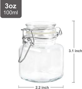 img 3 attached to 🐙 12 Pack Glass Octopus 3oz Spice Jars with Airtight Sealed Lids - Small Glass Mason Jars for Spices, Seasonings - Clear Mini Jars with Leakproof Rubber Gasket. Includes Free Labels, Pens, Brush (100ML)