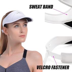 img 1 attached to 🧢 USHAKE Sports Sun Visor for Men and Women in Golf, Running, Jogging, Tennis, and Hiking