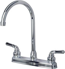 img 3 attached to 🚰 Laguna Brass 1201CP High Arc Swivel Kitchen Faucet for RV/Motorhome - Two Handle, Non-Metallic, Chrome Finish