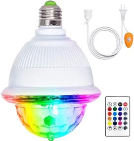 img 4 attached to 🎧 LETOUR Bluetooth Speaker Disco Ball Light with Remote Control - Sound Activated RGB Party Rorate Light Bulb for Party, Birthday, Wedding, Pub, Home Use - 9.8Ft E26/E27 Screw Socket - Perfect for Xmas, DJ, Dance, KTV