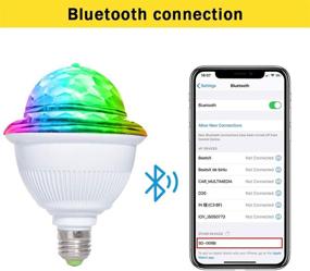 img 3 attached to 🎧 LETOUR Bluetooth Speaker Disco Ball Light with Remote Control - Sound Activated RGB Party Rorate Light Bulb for Party, Birthday, Wedding, Pub, Home Use - 9.8Ft E26/E27 Screw Socket - Perfect for Xmas, DJ, Dance, KTV