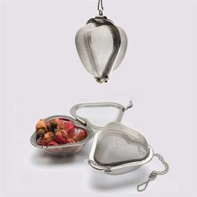 img 1 attached to ☕️ Premium Stainless Steel Heart Shaped Tea Infuser Ball Set - 2-Pack, Fine Mesh Strainer for Loose Leaf Tea, by TBWHL