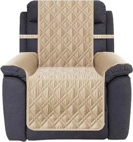 img 4 attached to Ameritex Waterproof Nonslip Recliner Cover: Stay in Place, Ideal Furniture Protector for Pets and Kids - Beige, 23 inch