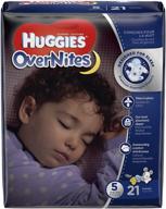 👶 huggies overnites size 5 diapers - 21 count jumbo pack, overnight diapers with varying packaging options logo