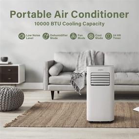 img 2 attached to Waykar 3-in-1 Portable Air Conditioner 10,000 BTU with Dehumidifier and Fan Mode for Home, Kitchen, RV, Bedroom - Suitable for Rooms up to 300 Sq.Ft