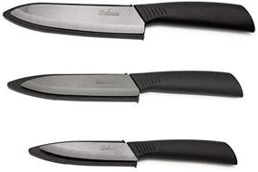 img 1 attached to 🔪 Premium Ceramic Knife Set by Chefware for Effortless Cutting of Fruits, Vegetables & Meats (3-Piece Set)