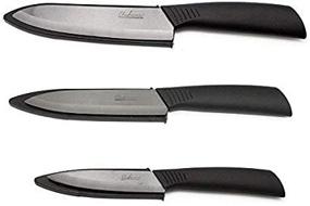 img 4 attached to 🔪 Premium Ceramic Knife Set by Chefware for Effortless Cutting of Fruits, Vegetables & Meats (3-Piece Set)