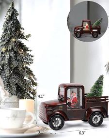 img 1 attached to 🎅 Mesmerizing LED Snow Globe Santa Claus Truck: Sparkling Christmas Home Décor and Festive Gift
