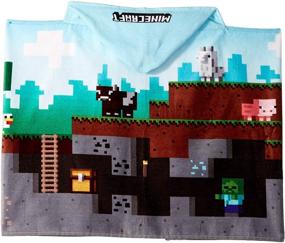 img 2 attached to 🏊 Jay Franco Minecraft Overworld Adventure Hooded Towel for Bath, Pool, and Beach - Blue