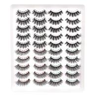 enhance your look with ahnik lashes: natural fluffy light volume 3d faux mink lashes - 20 pairs pack logo