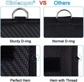 img 1 attached to 🔒 RFID Key Fob Protector - Wisdompro WP4694 Faraday Bag for Key Fob, Black PU Leather Anti-Theft Pouch, Car Signal Blocking Case, Anti-Hacking Blocker