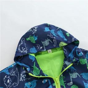 img 2 attached to 👶 Toddler Boys' Raincoat Printed Waterproof Jackets - Shop Now for Jackets & Coats