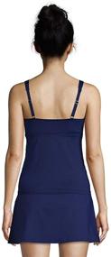 img 3 attached to 👙 Lands' End Women's Underwire Wrap Tankini Swimsuit Top