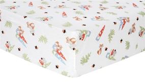 img 1 attached to Trend Lab Forest Gnomes: Cozy and Stylish Deluxe Flannel Fitted Crib Sheet
