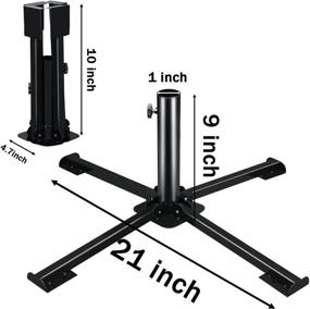 img 3 attached to 🎄 LadyCare Christmas Tree Stand: Folding Base for 4-6FT Artificial Trees with 1” Pole