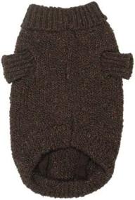 img 1 attached to XX-Small Brown Zack & Zoey Marled Yarn Basic Knit Dog Sweater