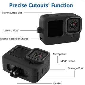 img 2 attached to 📸 Complete GoPro Hero 10 Black Accessories Kit: 9Pcs Silicone Protective Case, Tempered Glass Screen Protectors, Lens Protectors, Display Film, Lens Cover Caps Bundle for Go Pro Hero10/9