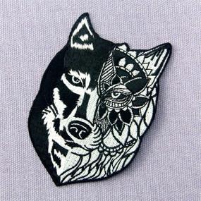 img 2 attached to ZEGINs Sunflower Tribal Wolf Patch: 🌻 Stunning Iron On Sew On Embroidered Badge