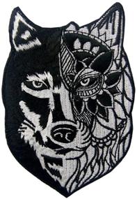 img 4 attached to ZEGINs Sunflower Tribal Wolf Patch: 🌻 Stunning Iron On Sew On Embroidered Badge