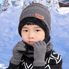 img 1 attached to 🧢 Wilker Winter Beanie Screen Mittens: The Perfect Boys' Accessories for Cold Weather