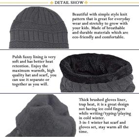 img 3 attached to 🧢 Wilker Winter Beanie Screen Mittens: The Perfect Boys' Accessories for Cold Weather