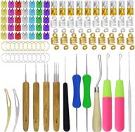 💇 upgrade your hair styling game with our 108 pcs dreadlock crochet hook set: the ultimate hair locking tool with soft rubber grip for braid hair decoration accessories logo