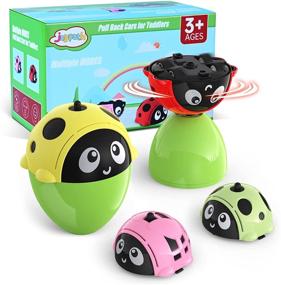 img 4 attached to 🚗 joypath Animal Pull Back Cars for Toddlers: 360° Rotating Spinning Top Cars Toy Set | Friction Powered Vehicles for 2-4 Years Old Boys & Girls (4 Packs)