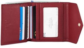 img 1 attached to 👛 YBONNE Women's Small Compact Bifold Pocket Wallet: Genuine Leather (Red) – Stylish and Practical