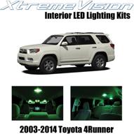 xtremevision interior led for toyota 4runner 2003-2014 (12 pieces) green interior led kit installation tool logo