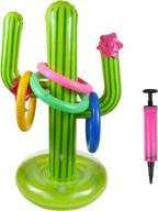 🌵 ultimate fun with unime inflatable cactus ring toss game: perfect for fiesta & pool parties! logo