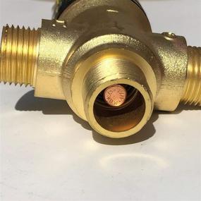 img 1 attached to 🔥 Premium Thermostatic Mixing Valve - 1/2 NPT Male Connections, Brass Construction