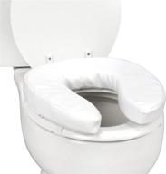 dmi raised toilet seat with seat cushion and toilet seat cover - 2 inch pad, white logo