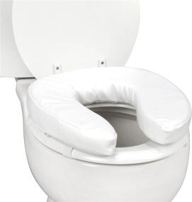 img 4 attached to DMI Raised Toilet Seat with Seat Cushion and Toilet Seat Cover - 2 Inch Pad, White