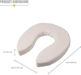 img 2 attached to DMI Raised Toilet Seat with Seat Cushion and Toilet Seat Cover - 2 Inch Pad, White