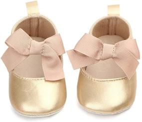 img 1 attached to 👶 Stylish and Classic: Enteer Baby Girls' Retro Leather Button Mary Jane Shoes