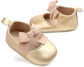 img 2 attached to 👶 Stylish and Classic: Enteer Baby Girls' Retro Leather Button Mary Jane Shoes