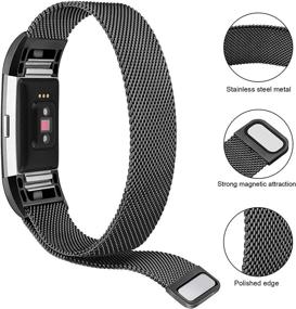 img 2 attached to Металлические ремешки Meliya совместимые с Fitbit Charge 2 Wellness & Relaxation