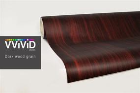 img 4 attached to 🌲 VViViD Red Wood Grain Faux Finish Textured Vinyl Wrap Roll Sheet Film - Easy DIY Installation, No Mess, Air-Release Adhesive (4ft x 24")