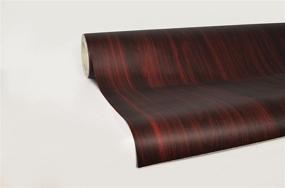 img 1 attached to 🌲 VViViD Red Wood Grain Faux Finish Textured Vinyl Wrap Roll Sheet Film - Easy DIY Installation, No Mess, Air-Release Adhesive (4ft x 24")