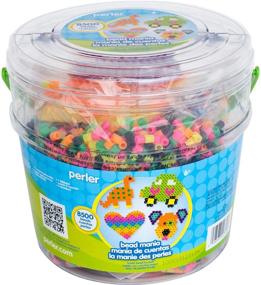 img 4 attached to Perler Fuse Activity Bucket - Arts & Crafts with 8500 Beads, One Size